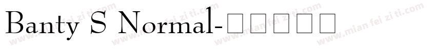 Banty S Normal字体转换